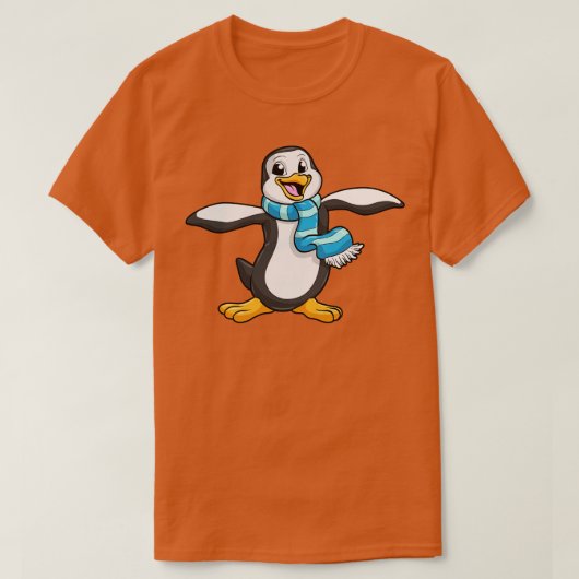 Pinguïn met sjaal 1 t-shirt (Design voorkant)