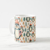  pinguïn met snoepjes kerst koffiemok (Voorkant links)