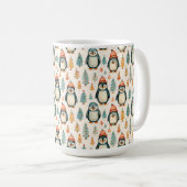  pinguïn met snoepjes kerst koffiemok (Voorkant rechts)