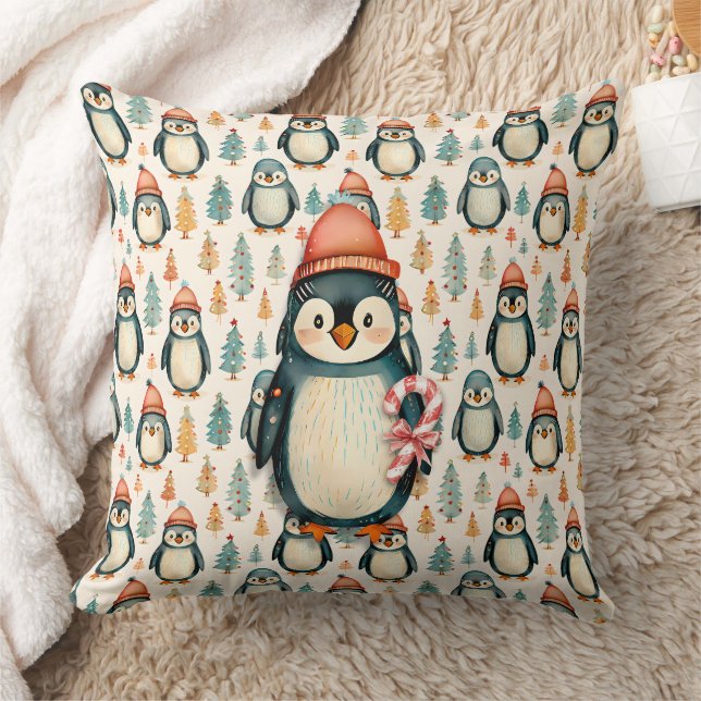  pinguïn met snoepjes kerst kussen (Deken)