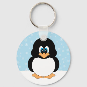 Pinguïn met Snowflakes Sleutelhanger
