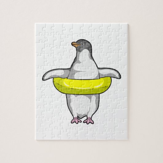 Pinguïn met Swim-ring Legpuzzel (Verticaal)