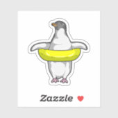 Pinguïn met Swim-ring Sticker (Vel)