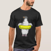 Pinguïn met Swim-ring T-shirt (Voorkant)