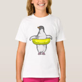 Pinguïn met Swim-ring T-shirt (Voorkant)