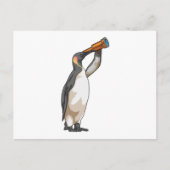 Pinguïn met telescoop briefkaart (Voorkant)