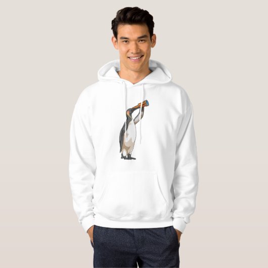 Pinguïn met telescoop hoodie (Voorkant volledig)