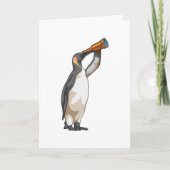 Pinguïn met telescoop kaart (Voorkant)