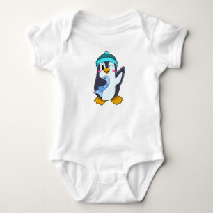 Pinguïn met vis en Pet Romper
