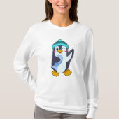 Pinguïn met vis en Pet T-shirt (Voorkant)
