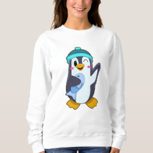 Pinguïn met vis en Pet Trui