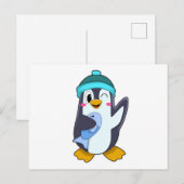 Pinguïn met Vis & Hoed Briefkaart (Voorkant / Achterkant)