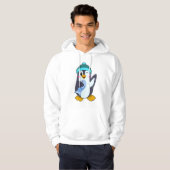 Pinguïn met Vis & Hoed Hoodie (Voorkant volledig)