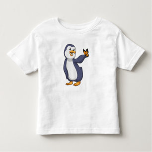 Pinguïn met vlinder kinder shirts