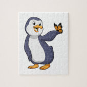 Pinguïn met vlinder legpuzzel (Verticaal)