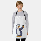 Pinguïn met vlinder schort (Gedragen)