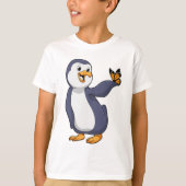 Pinguïn met vlinder t-shirt (Voorkant)