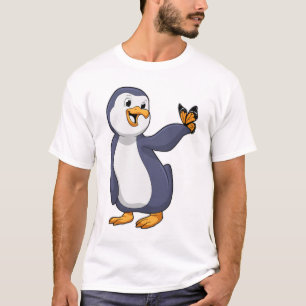 Pinguïn met vlinder t-shirt
