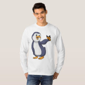 Pinguïn met vlinder t-shirt (Voorkant volledig)