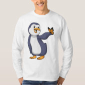 Pinguïn met vlinder t-shirt (Voorkant)