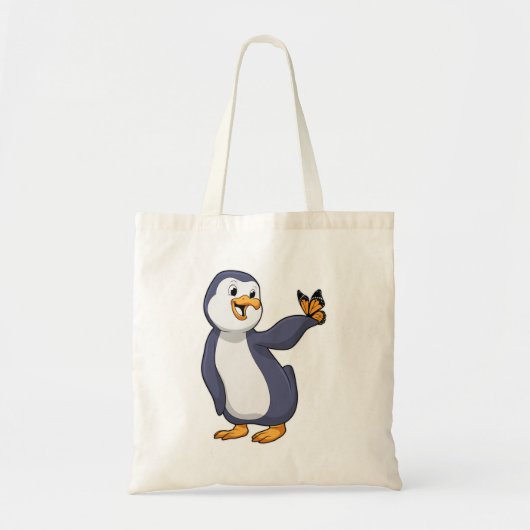 Pinguïn met vlinder tote bag (Voorkant)