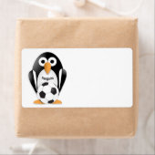 Pinguïn met voetbal etiket (Insitu)