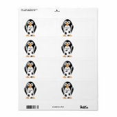 Pinguïn met voetbal etiket (Full Sheet)
