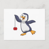 Pinguïn met Yo-Yo Briefkaart (Voorkant)