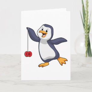 Pinguïn met Yo-Yo Kaart