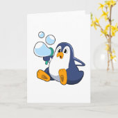 Pinguïn met zeepbellen.PNG Kaart (Gele Bloem)