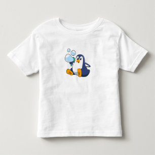 Pinguïn met zeepbellen.PNG Kinder Shirts