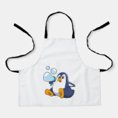 Pinguïn met zeepbellen.PNG Schort (Voorkant)