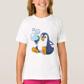 Pinguïn met zeepbellen.PNG T-shirt (Voorkant)