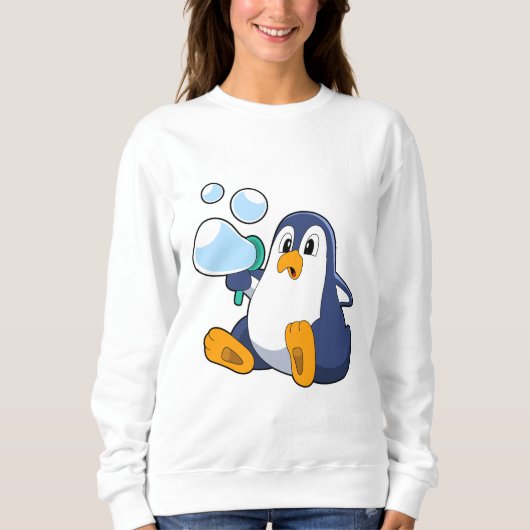 Pinguïn met zeepbellen.PNG Trui (Voorkant)