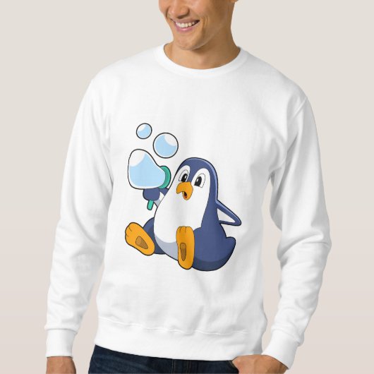 Pinguïn met zeepbellen.PNG Trui (Voorkant)