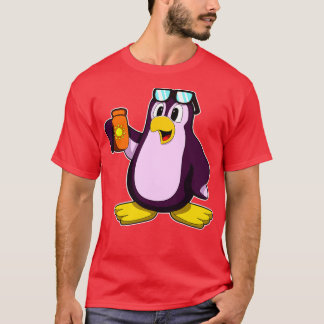Pinguïn met zonnebrandcrème Zonnebril T-shirt
