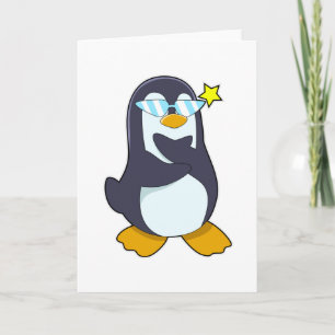 Pinguïn met zonnebril kaart