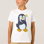 Pinguïn met zonnebril t-shirt (Voorkant)