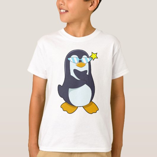 Pinguïn met zonnebril t-shirt (Voorkant)