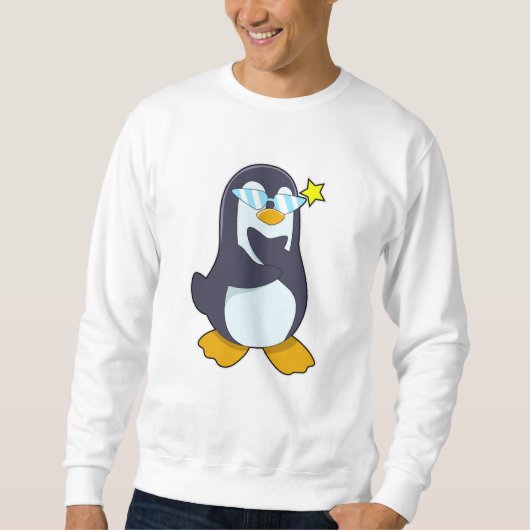 Pinguïn met zonnebril trui (Voorkant)