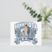 Pinguïn Minnesota Briefkaart (Staand voorkant)