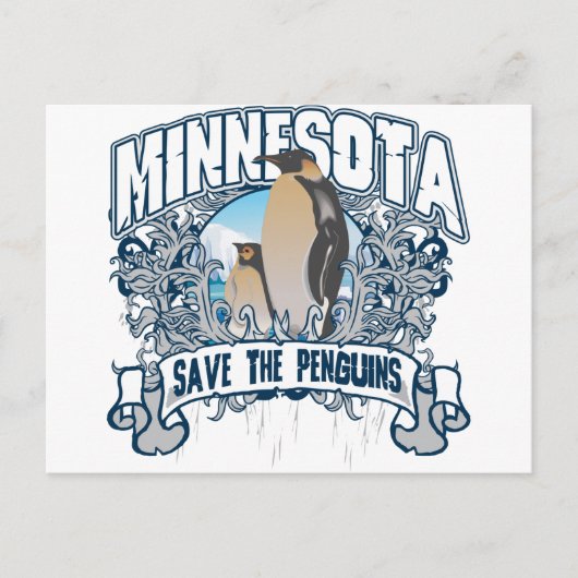 Pinguïn Minnesota Briefkaart (Voorkant)