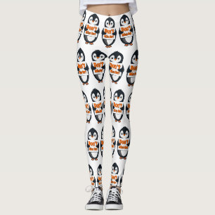 Pinguïn Mis Niks Kleren Wegwerp Kussen Leggings