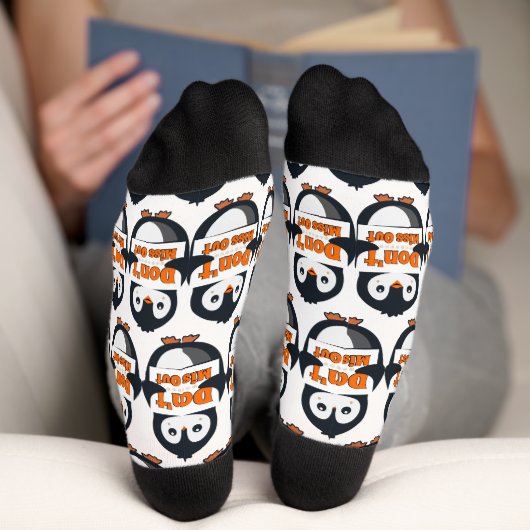 Pinguïn Mis Niks Kussen Kussensloop Sokken (Onderkant)