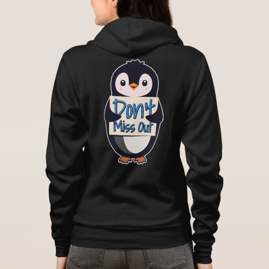 Pinguïn Mis Niks Sign Hoodie (Achterkant)