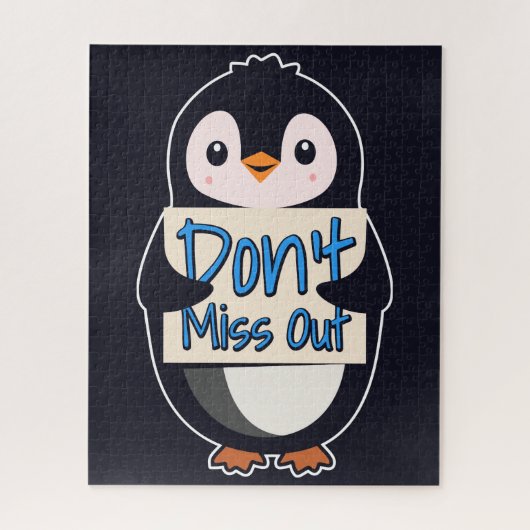 Pinguïn Mis Niks Sign Legpuzzel (Verticaal)