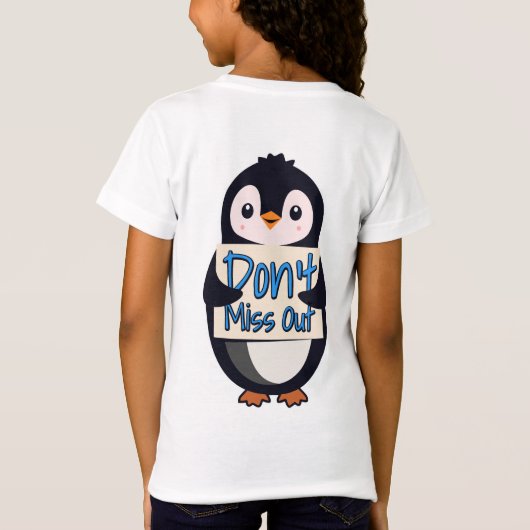 Pinguïn Mis Niks Sign T-shirt (Achterkant)