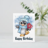 Pinguin mit Herz Briefkaart (Staand voorkant)