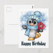 Pinguin mit Herz Briefkaart (Voorkant / Achterkant)