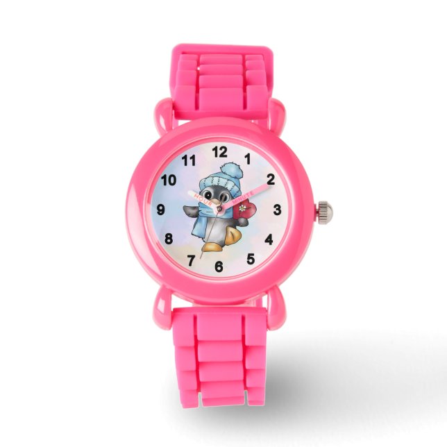 pinguin mit Herz Horloge (Voorkant)